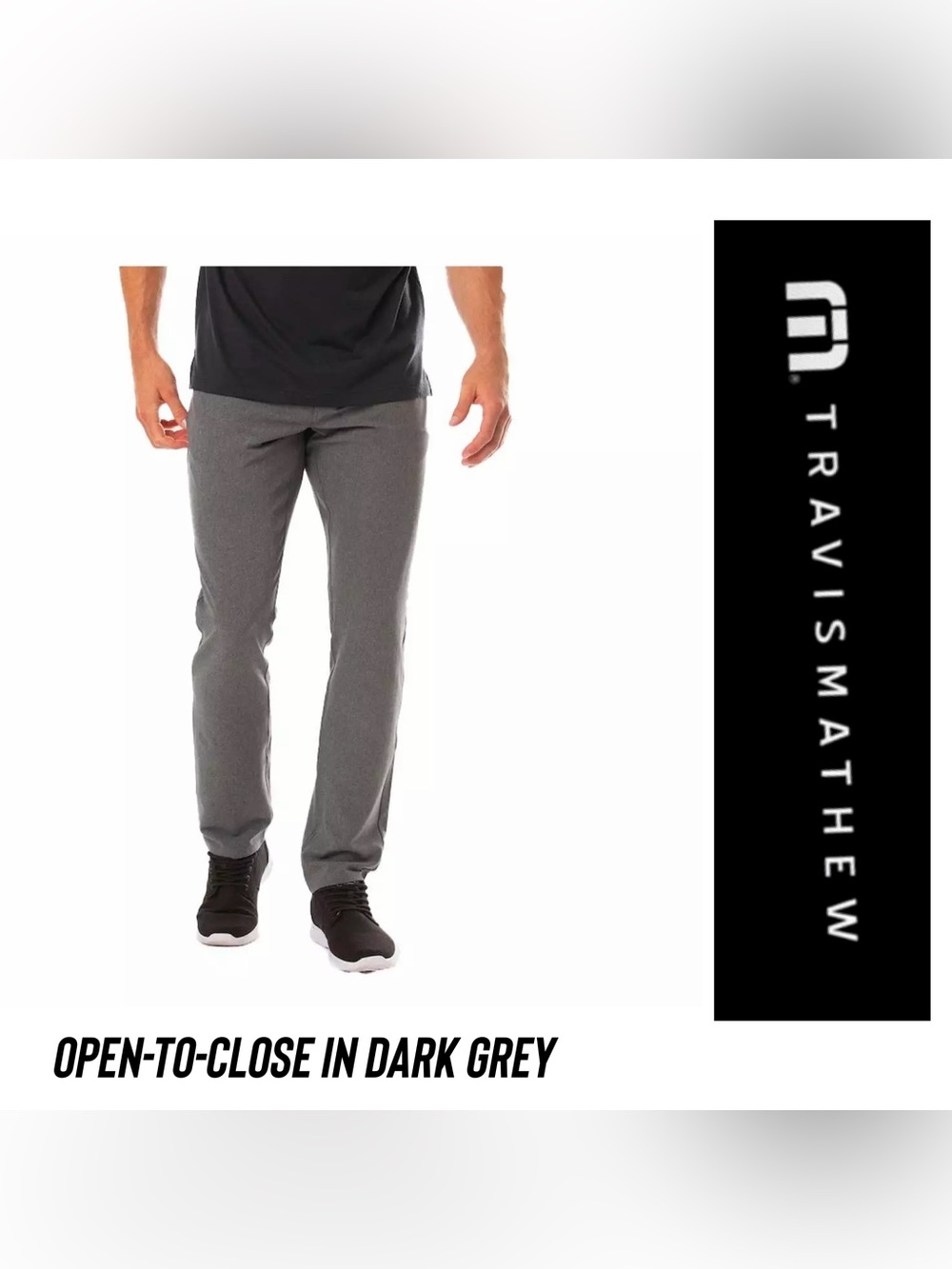 Travis Mathew | Open to Close Men’s Pants | 33 x 32 | Dark Grey
